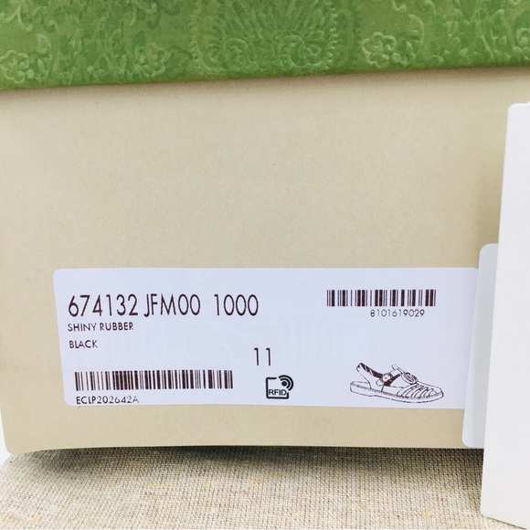 Gucci GG Black Rubber Cage Sandals Men’s Size US 11.5 Medium - Picture 16 of 16